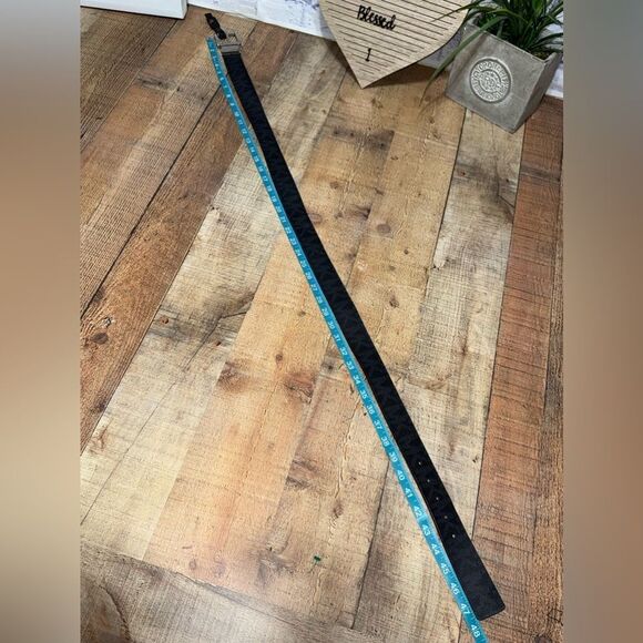 MICHAEL KORS BELT BLACK MK LOGO WITH SILVER BUCKLE reversible - Picture 8 of 11